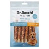 Dr.Sacchi Premium Tavuk Sargılı Beyaz Sığır Derisi Pres Kemik Tahılsız Köpek Ödülü 3” 5'li 115gr