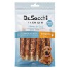 Dr.Sacchi Premium Tavuk Sargılı Beyaz Sığır Derisi Pres Kemik Tahılsız Köpek Ödülü 3” 5'li 115gr