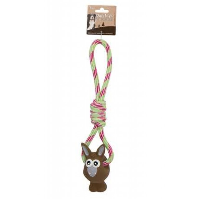 Eastland Düğümlü Stres İpli Peluş Eşek Köpek Oyuncağı 42cm