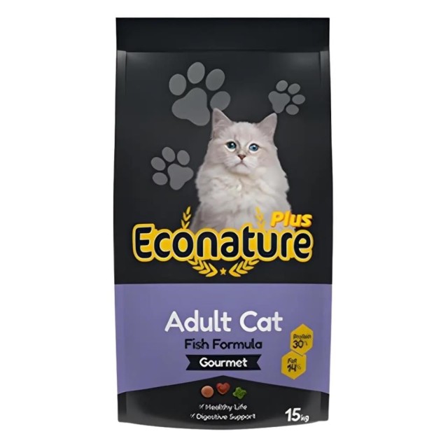 Econature Plus Balıklı Yetişkin Kedi Maması 15 kg