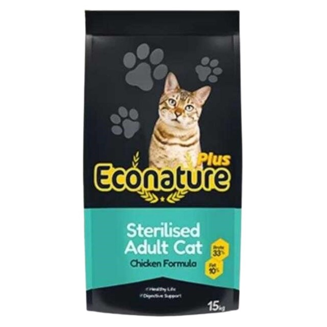 Econature Plus Tavuklu Kısırlaştırılmış Kedi Maması 15 kg