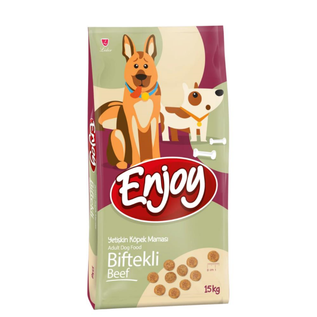 Enjoy Biftekli Yetişkin Köpek Maması 15 kg