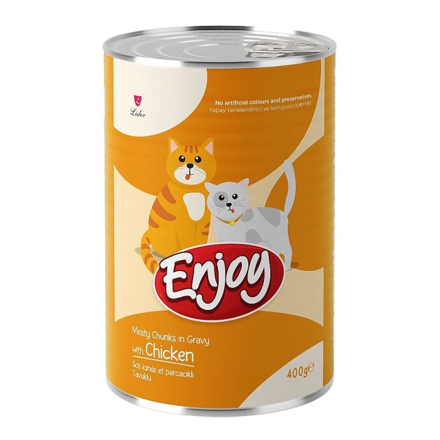 Enjoy Sos İçinde Tavuklu Yetişkin Kedi Konservesi 400gr