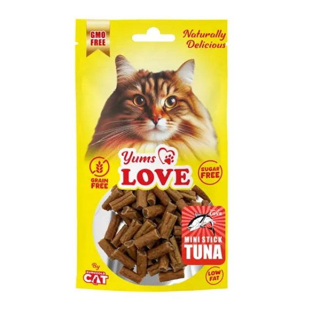 Eurocat Yums Love Kedi Ödülü Mini Çubuk Ton Balıklı 50 gr