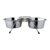 EuroDog Ayaklı İkili Metal Kedi ve Köpek Mama Su Kabı 2x1450 ml 25 cm