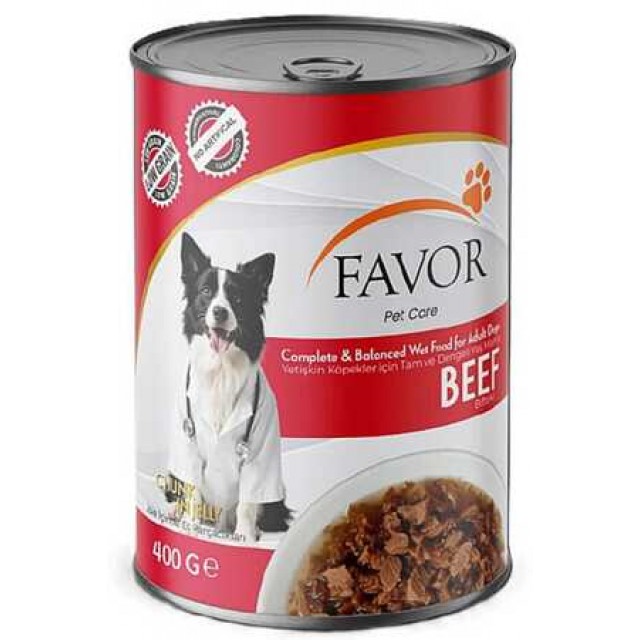 Favor Biftekli Yetişkin Köpek Konservesi 400gr