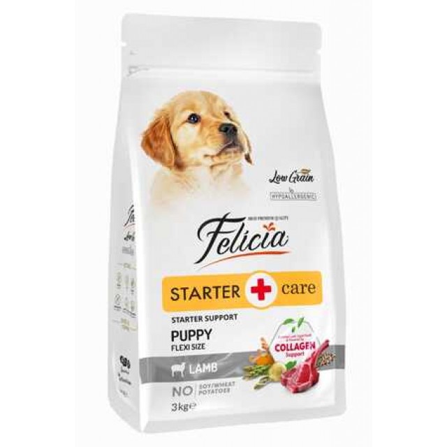 Felicia Düşük Tahıllı Hipoalerjenik Kuzu Etli Küçük ve Orta Irk Yavru Köpek Maması 3kg