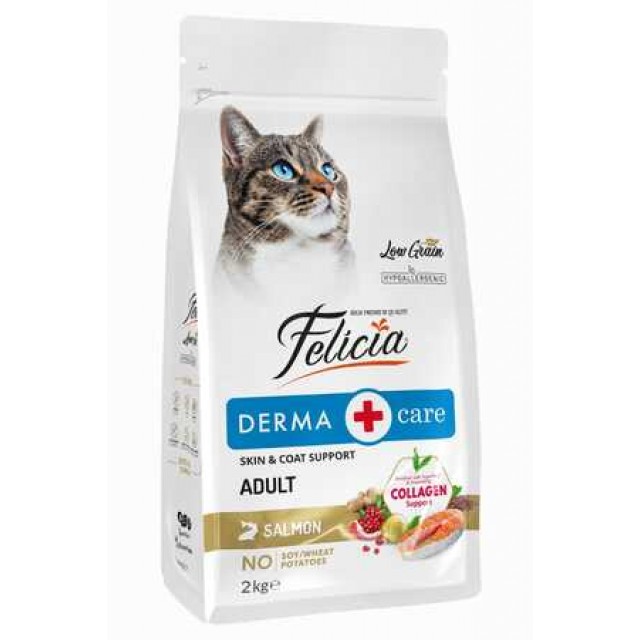 Felicia Düşük Tahıllı Hipoalerjenik Somonlu Yetişkin Kedi Maması 2kg