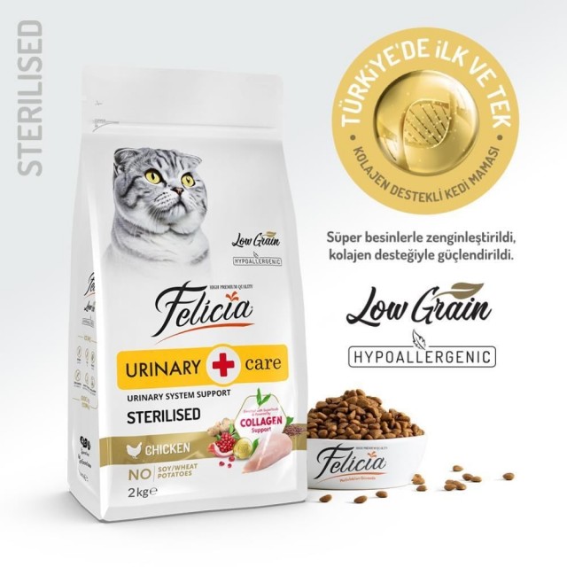 Felicia Az Tahıllı Sterilised Tavuklu HypoAllergenic Kedi Maması 2 kg