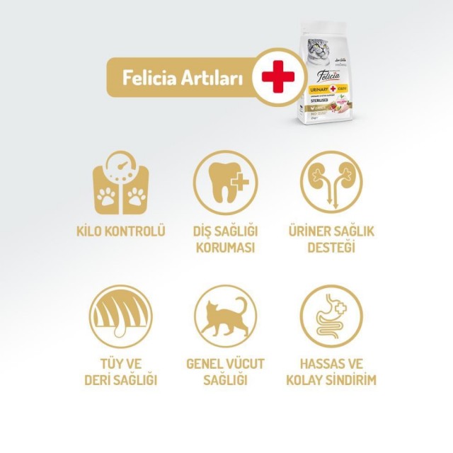 Felicia Az Tahıllı Sterilised Tavuklu HypoAllergenic Kedi Maması 2 kg