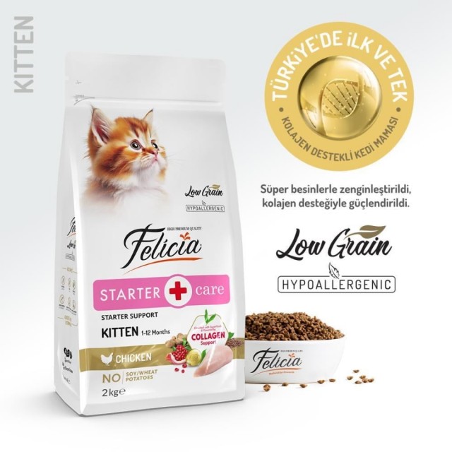 Felicia Az Tahıllı Yavru Tavuklu HypoAllergenic Kedi Maması 2 kg