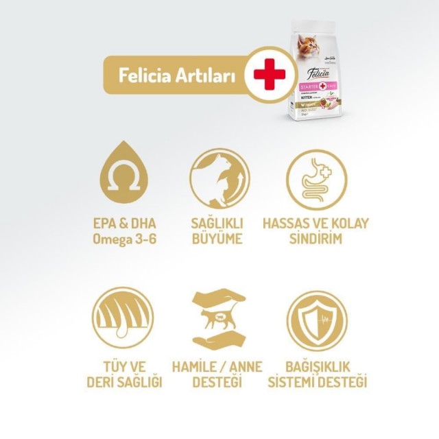Felicia Az Tahıllı Yavru Tavuklu HypoAllergenic Kedi Maması 2 kg