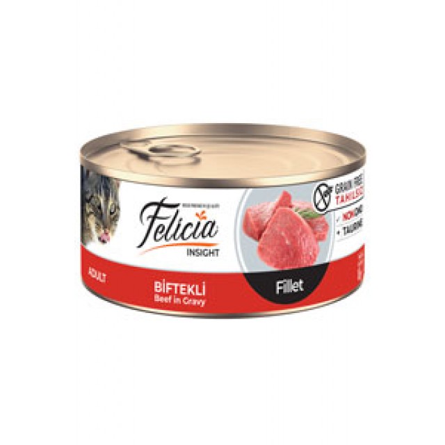 Felicia Biftekli Yetişkin Fileto Kedi Konservesi 85gr