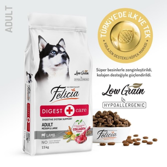 Felicia Kuzu Etli Yetişkin Köpek Maması 15 kg