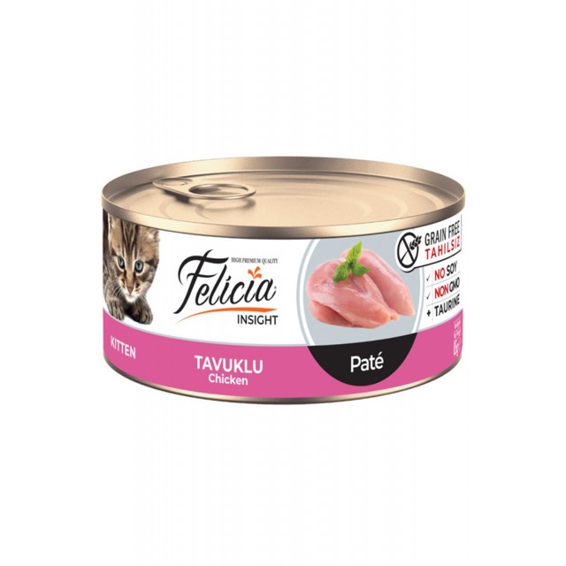 Felicia Yavru Tavuklu Yaş Kedi Maması 85gr