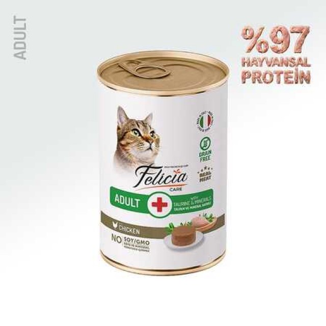 Felicia Tahılsız Tavuklu Yetişkin Kedi Konservesi 400gr