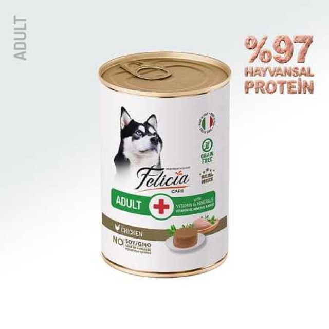 Felicia Tahılsız Tavuklu Yetişkin Köpek Konservesi 400gr