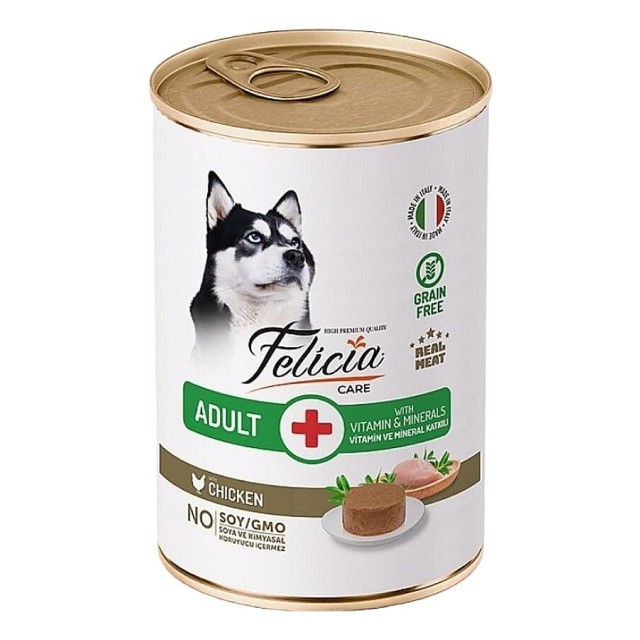 Felicia Tahılsız Tavuklu Yetişkin Köpek Konservesi 400gr