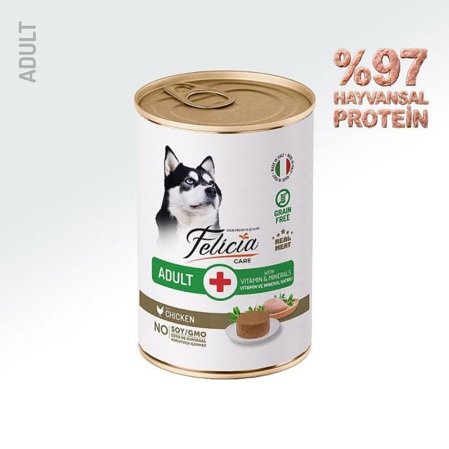 Felicia Tahılsız Tavuklu Yetişkin Köpek Konservesi 400gr