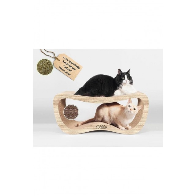 Felidae oluklu mukavva tırmalama kanepesi no:3