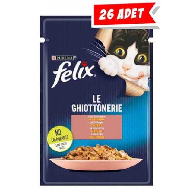 Felix Somonlu Yetişkin Kedi Konservesi 85gr (26 Adet)