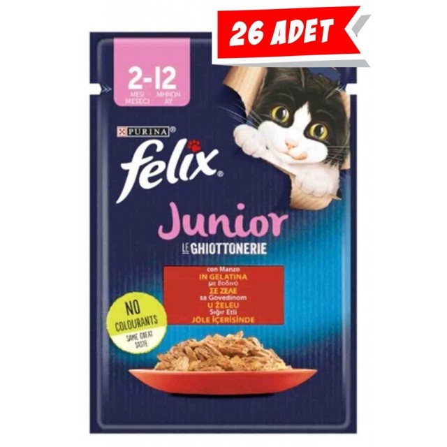 Felix Sığır Etli Yavru Kedi Konservesi 85gr (26 Adet)