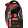 Flexi Neon Medium 5M Şerit Otomatik Köpek Gezdirme Tasması Turuncu