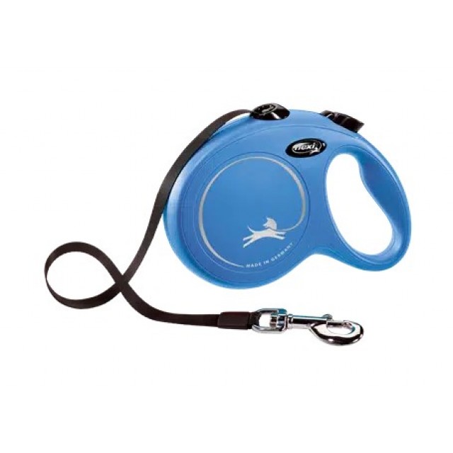 Flexi New Classic Large 5M Şerit Otomatik Köpek Gezdirme Tasması Mavi