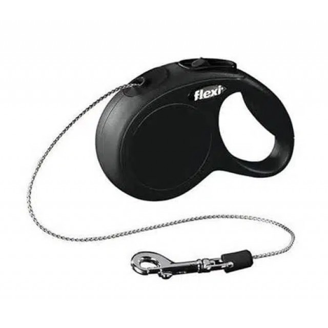Flexi New Classic XSmall 3M İp Otomatik Köpek Gezdirme Tasması Siyah