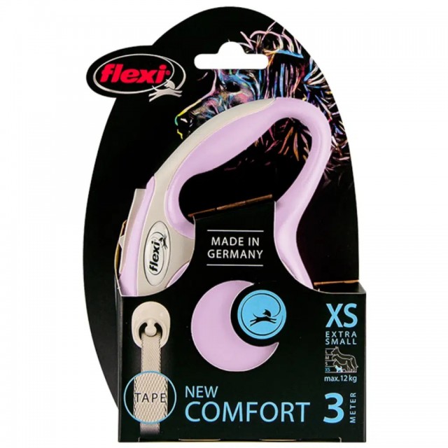 Flexi New Comfort Otomatik Şerit Gezdirme Kayışı 3 Metre X-Small Rose