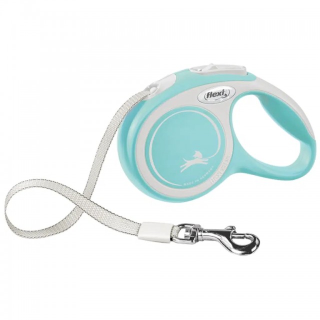 Flexi New Comfort Otomatik Şerit Gezdirme Kayışı 5 Metre Medium Açık Mavi