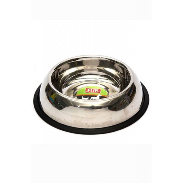 Flip Kedi ve Köpekler İçin Kaydırmaz Tabanlı Çelik Mama Kabı 720ml