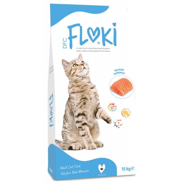 Floki Somonlu Yetişkin Kedi Maması 15kg