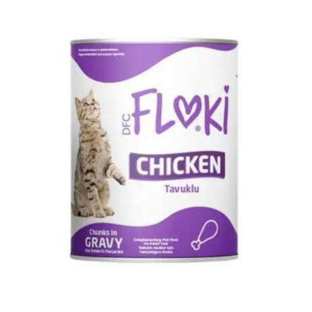 Floki Tavuklu Sos İçinde Yetişkin Kedi Konservesi 400gr