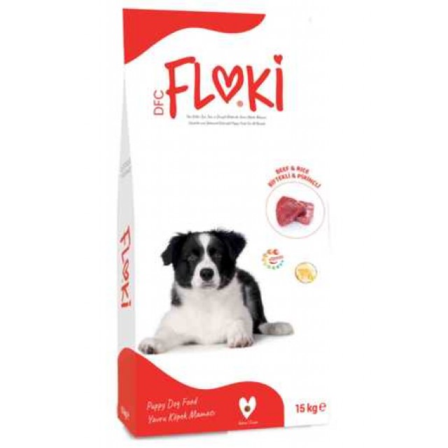 Floki Biftekli ve Pirinçli Yavru Köpek Maması 15kg