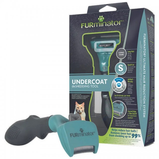 Furminator Long Hair Uzun Tüylü Kediler İçin Kedi Tarağı Small