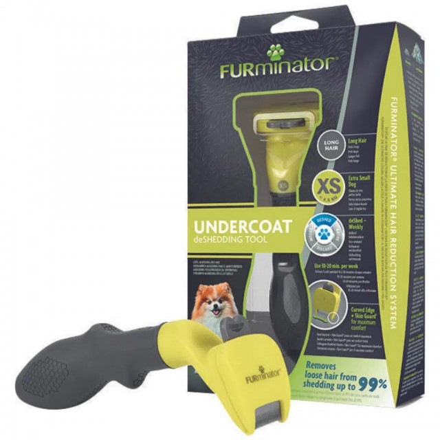Furminator Long Hair Uzun Tüylü Mini Irk Köpekler İçin Köpek Tarağı X-Small