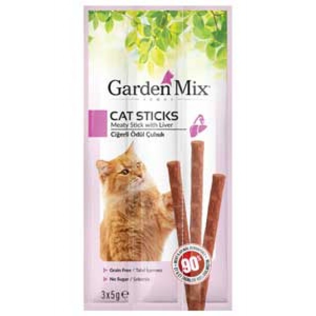Garden Mix Ciğerli Kedi Ödül Çubuğu 3x5gr