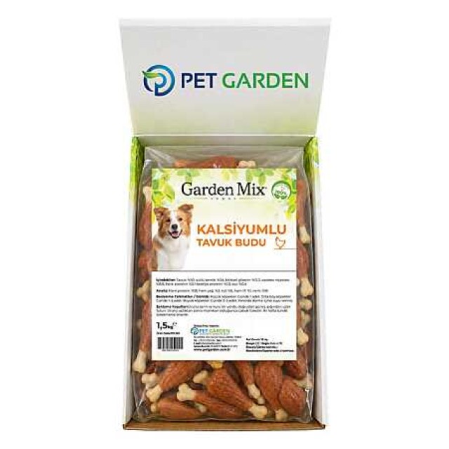 Garden Mix Kalsiyumlu Tavuk Budu Köpek Ödül Maması 1.5kg