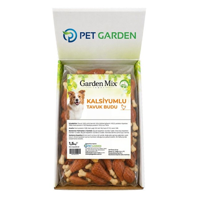 Garden Mix Kalsiyumlu Tavuk Budu Köpek Ödül Maması 1.5kg