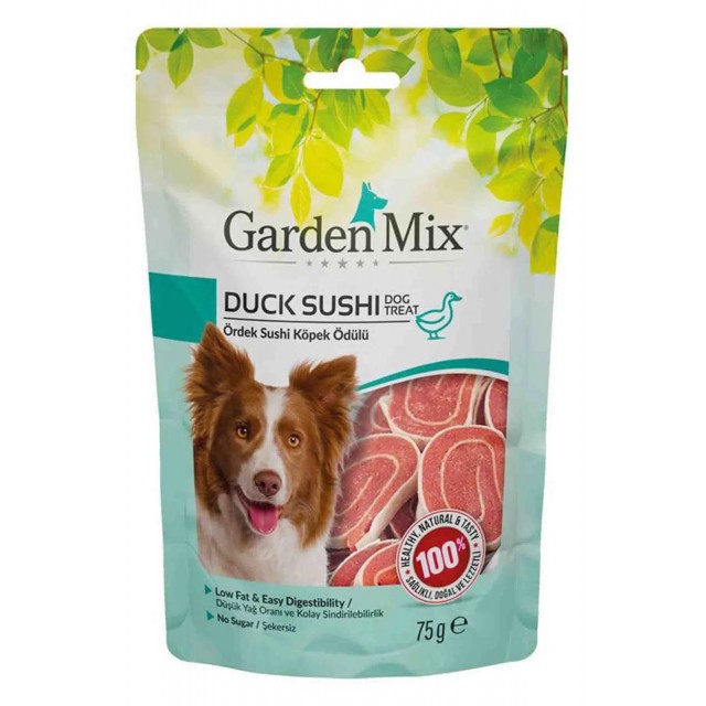 Garden mix köpek ödülü ördek sushi 75gr