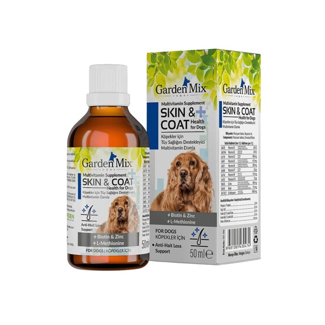 Garden Mix Köpekler İçin Tüy Sağlığı Destekleyici Multivitamin Damla 50ml