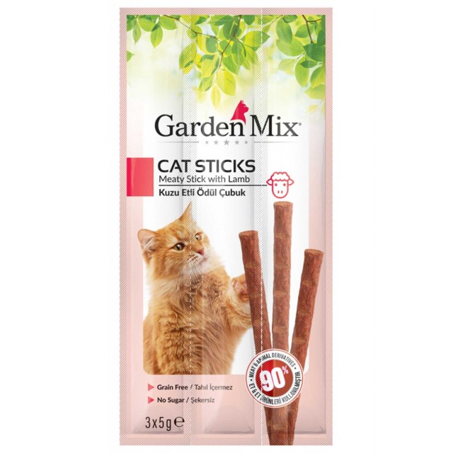 Garden Mix Kuzu Etli Kedi Ödül Çubuğu 3x5gr