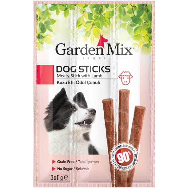 Garden Mix Kuzu Etli Köpek Ödül Çubuğu 3x11gr