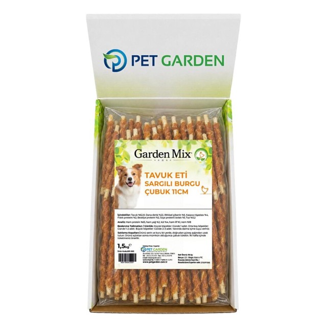 Garden Mix Tavuk Sargılı Burgu Çubuk Köpek Ödül Maması 11cm 1.5kg