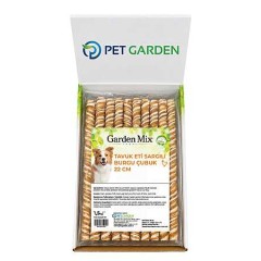 Garden Mix Tavuk Sargılı Burgu Çubuk Köpek Ödül Maması 22cm 1.5kg