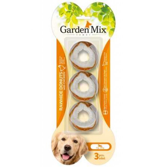 Gardenmix Tavuklu Köpek Donut Kemik 3lü 6.3cm