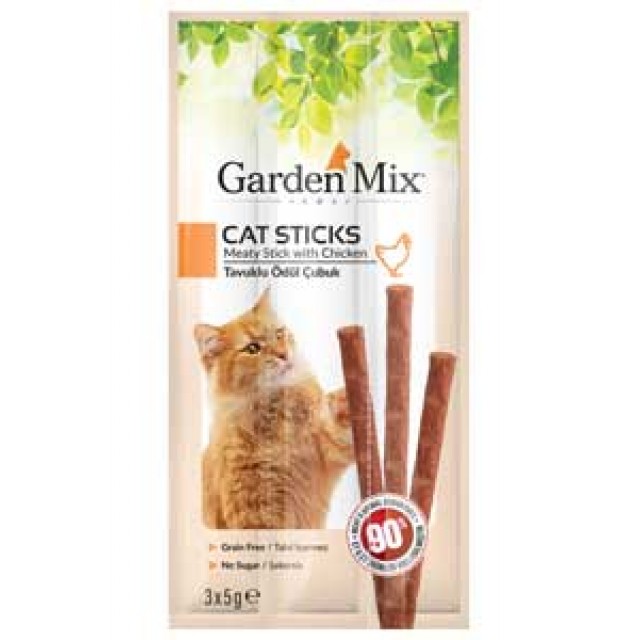 Garden Mix Tavuk Etli Kedi Ödül Çubuğu 3x5gr