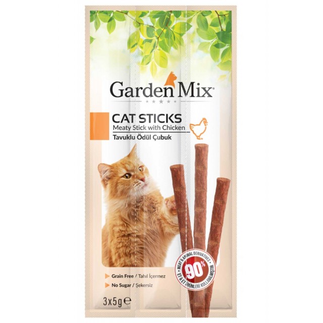 Garden Mix Tavuk Etli Kedi Ödül Çubuğu 3x5gr