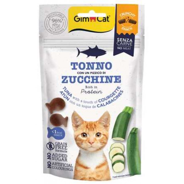 Gimcat Crunchy Snacks Ton Balıklı ve Kabaklı Tahılsız Kedi Ödülü 50gr